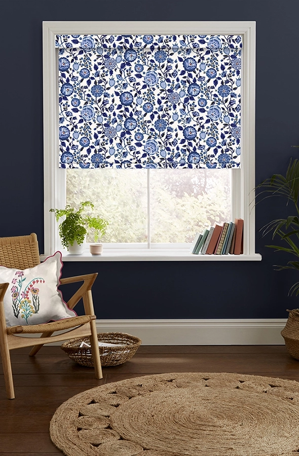 Room with soft blur flower design roller blind from Cath Kidston