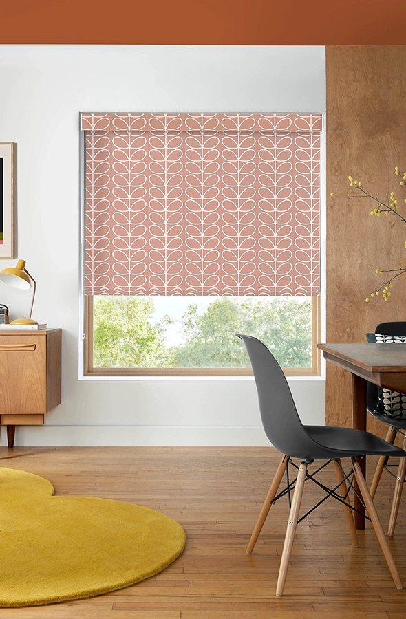 Room with natural colour roller blind from Orla Kiely