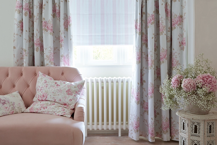 Room with floral design curtains from Shabby Chic by Rachel Ashwell