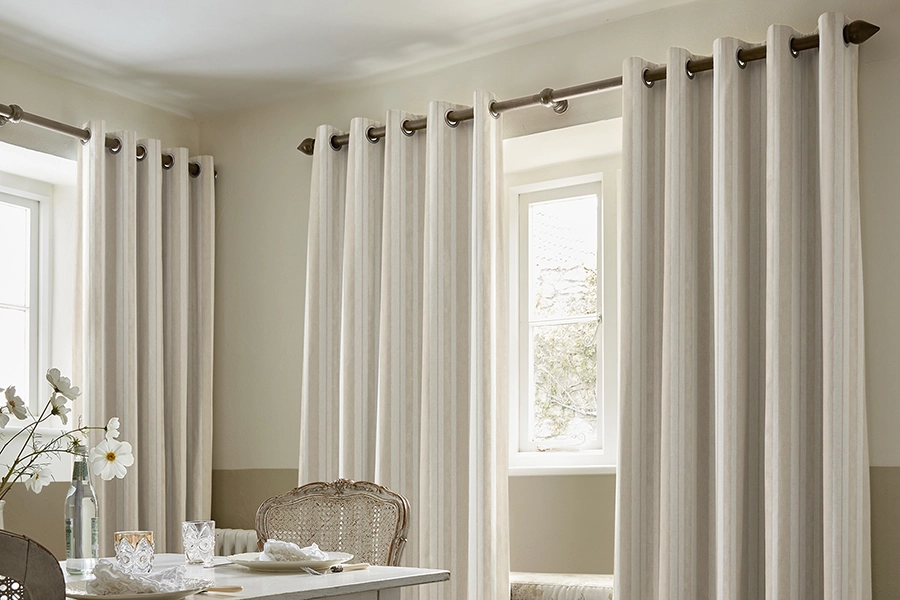 Room with stripe design curtains from Shabby Chic from Rachel Ashwell