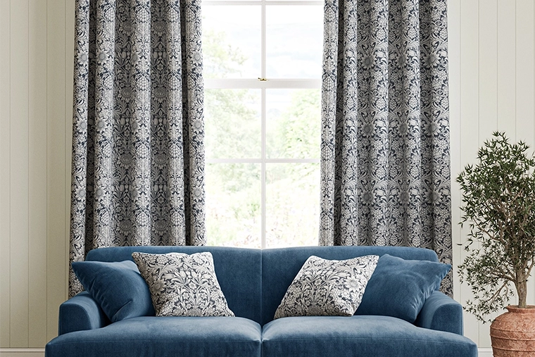 Room with curtains from William Morris at Home