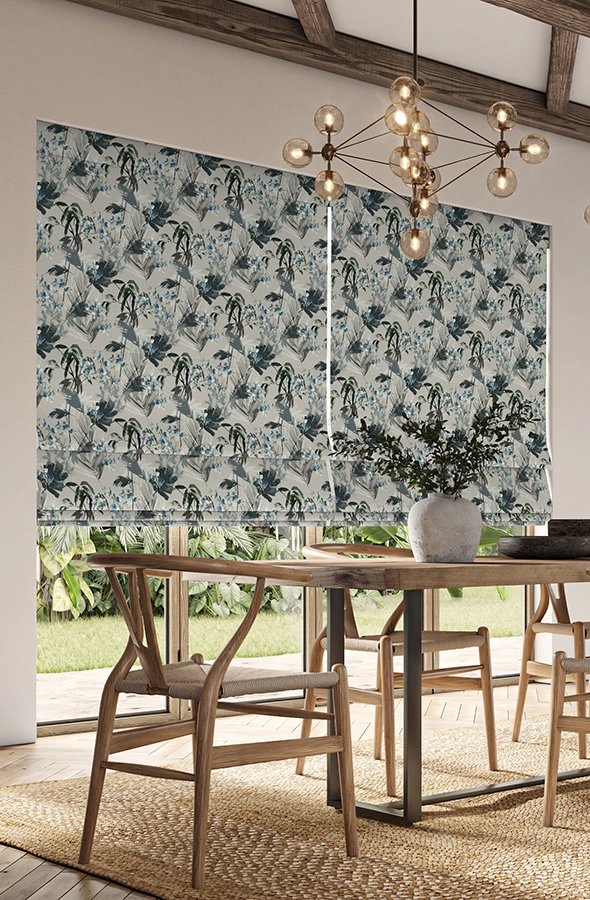Purple Floral Roman Blind from Simply Softs Collection