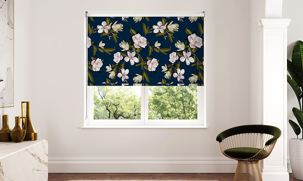 Ted Baker navy floral roller blind