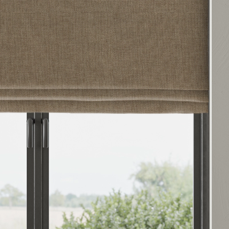 Roman blind with waterfall fabric from illumin8